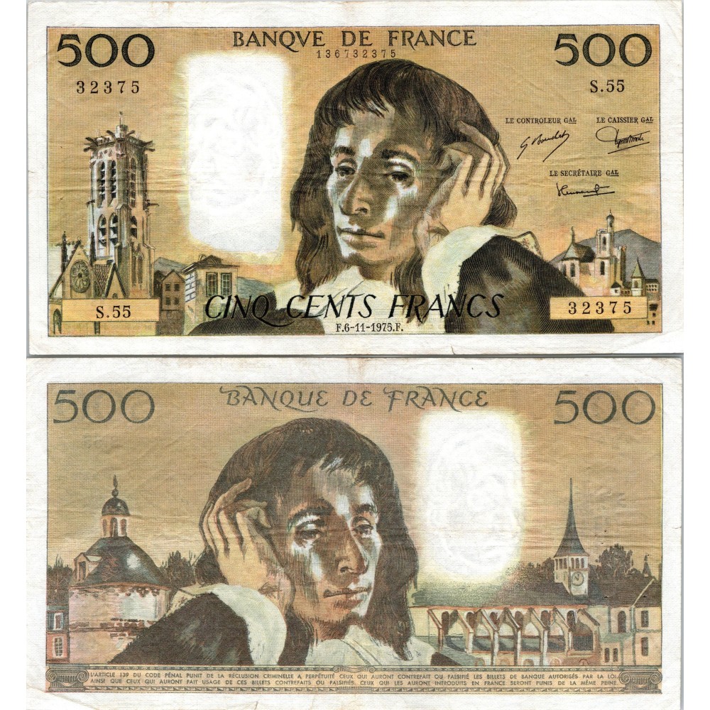 Fay.01.13 - 06/11/75 - Alph S.55 - 500 Francs Pascal