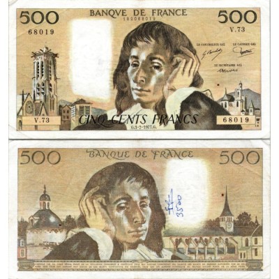 Fay.01.16 - 03/02/77 - Alph V.73 - 500 Francs Pascal