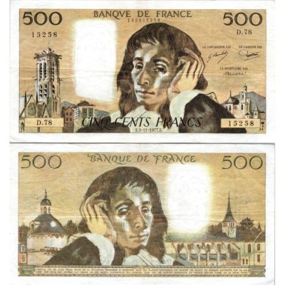 Fay.01.17 - 03/11/77 - Alph D.78 - 500 Francs Pascal