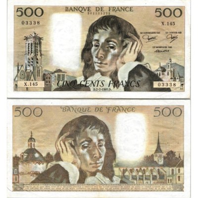 Fay.01.25 - 02/07/81 - Alph X.145 - 500 Francs Pascal