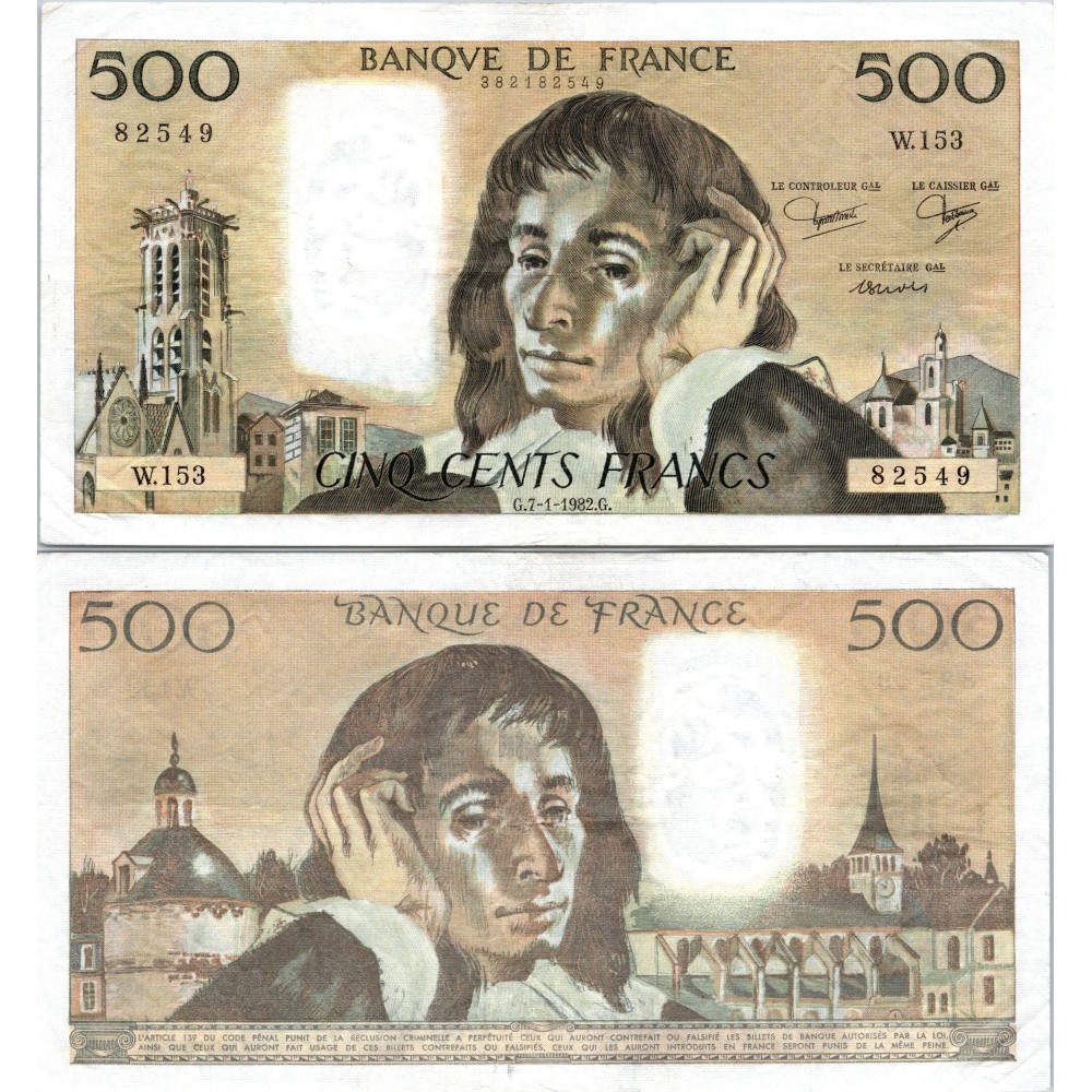 Fay.01.26 - 07/01/82 - Alph E.151 - 500 Francs Pascal