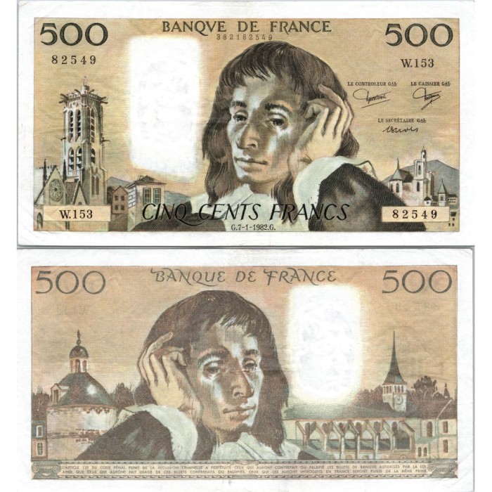 Fay.01.26 - 07/01/82 - Alph E.151 - 500 Francs Pascal
