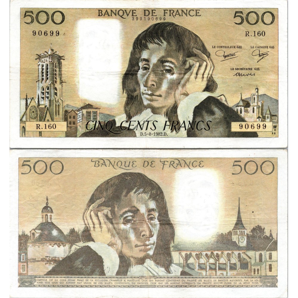 Fay.01.27 - 05/08/82 - Alph V.161 - 500 Francs Pascal