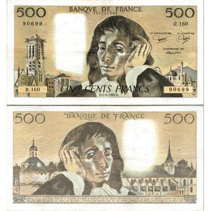 Fay.01.27 - 05/08/82 - Alph V.161 - 500 Francs Pascal