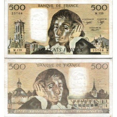 Fay.01.27 - 05/08/82 - Alph S.160 - 500 Francs Pascal