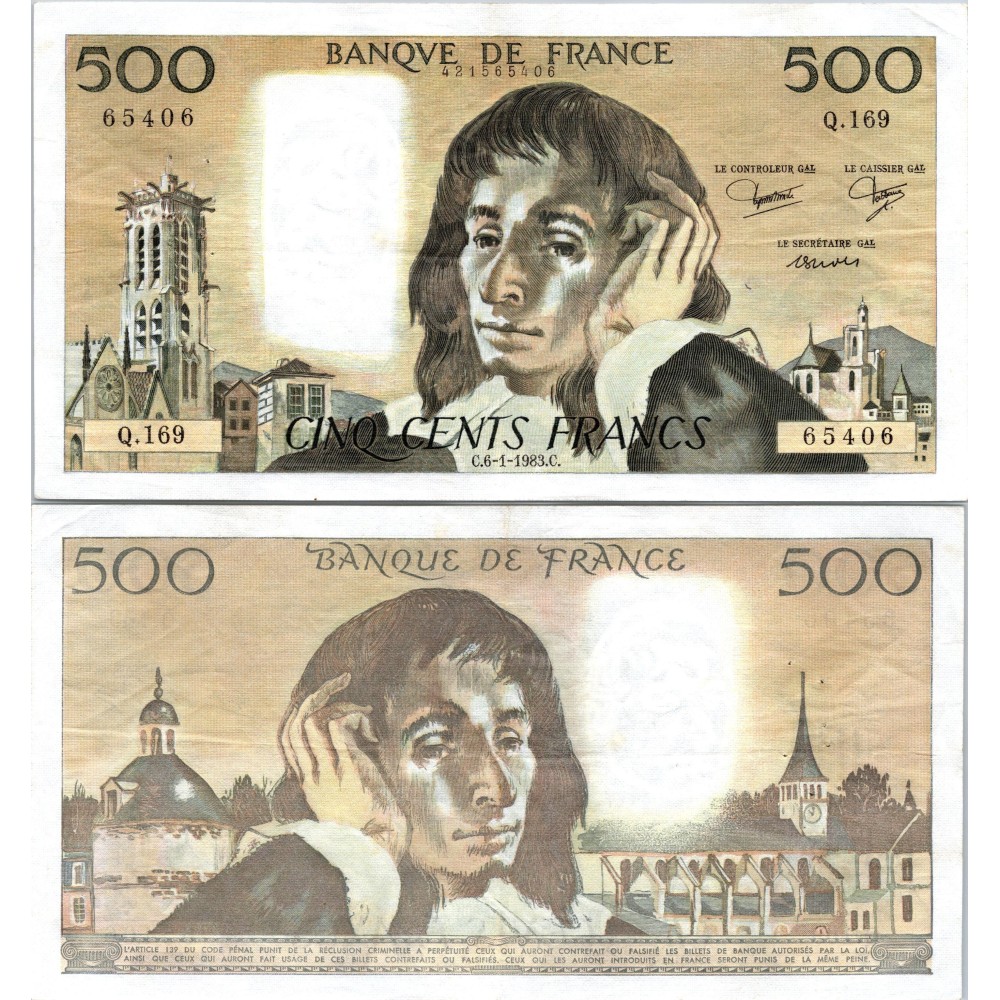 Fay.01.28 - 06/01/83 - Alph M.183 - 500 Francs Pascal
