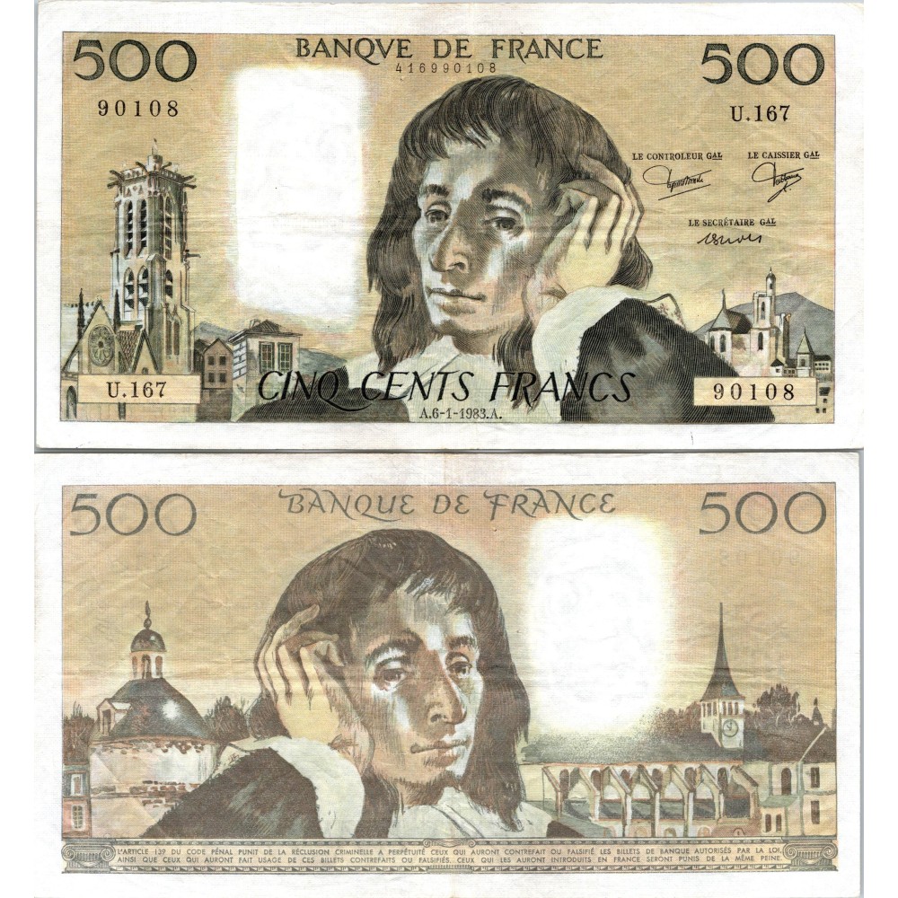 Fay.01.28 - 06/01/83 - Alph Q.169 - 500 Francs Pascal