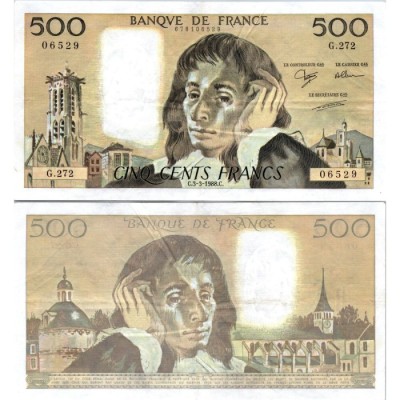 Fay.01.38 - 03/03/88 - Alph G.272 - 500 Francs Pascal