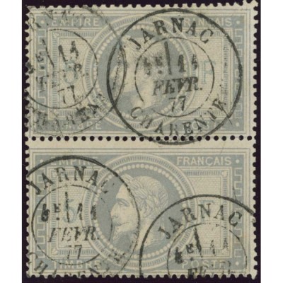 YT 33 - Paire verticale - CaD Jarnac du 11 Fevr 77