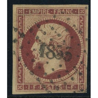 YT 18 - Oblitéré PC 1855 - Signé Brun