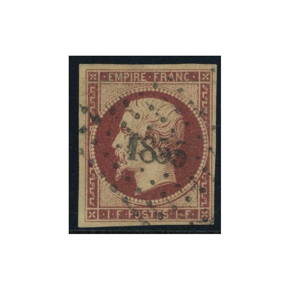 YT 18 - Oblitéré PC 1855 - Signé Brun