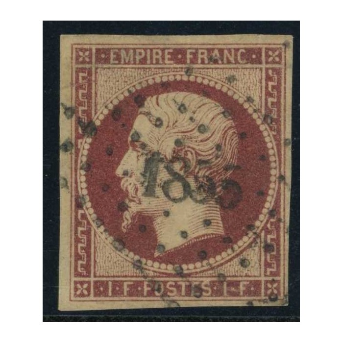 YT 18 - Oblitéré PC 1855 - Signé Brun