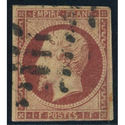 YT 18 - Oblitéré Gros Points - Signé Calves