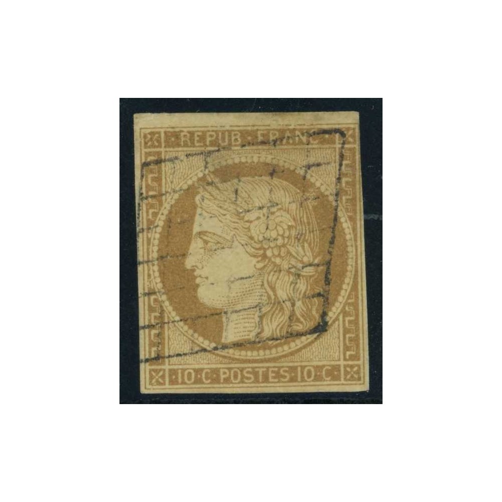 YT 1 - Oblitéré Grille - Signé Calves