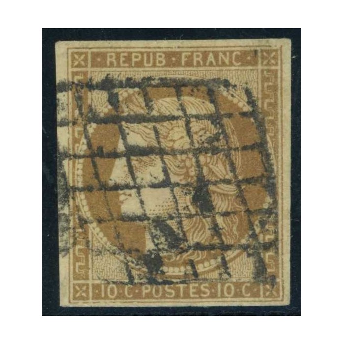 YT 1 - Oblitéré Grille - Signé Calves