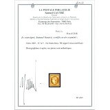 YT 1a - Neuf x Certificat VO 20/8
