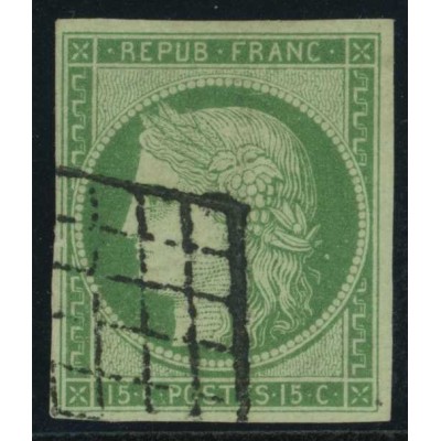YT 2 - Oblitéré Grille - Signé Scheller