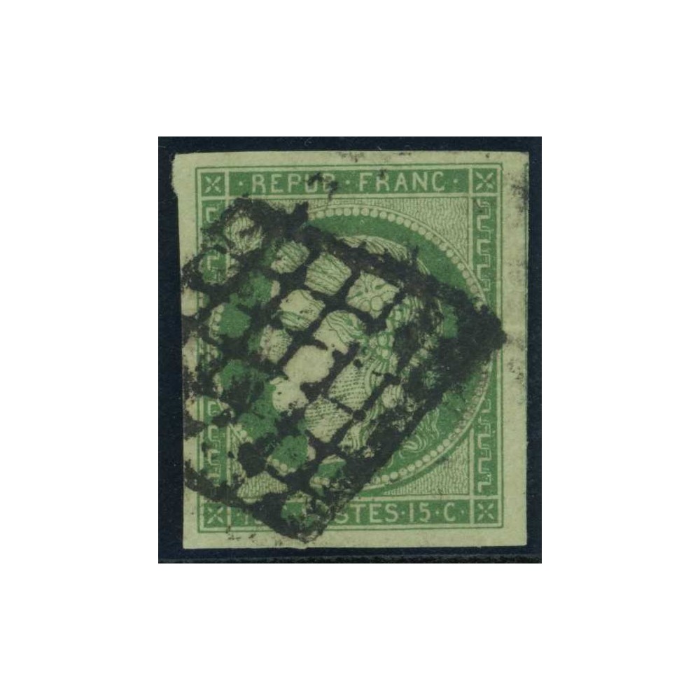YT 2 - Oblitéré Grille - Signé Calves