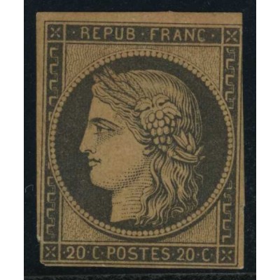 YT 3b - Noir sur Chamois - Neuf (x)
