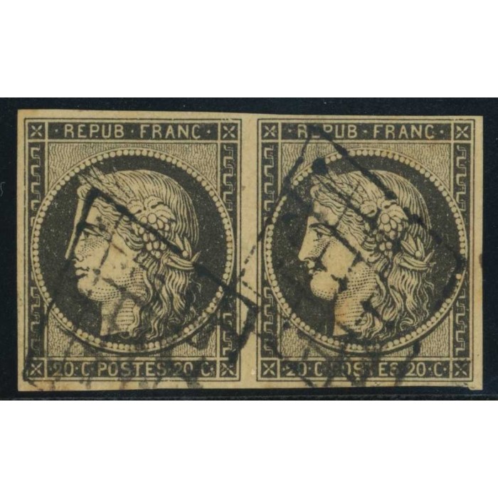 YT 3 - Oblitéré - Grille - Paire