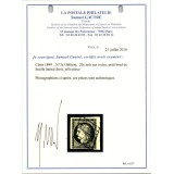 YT 3 - Oblitéré Grille - Signé Certificat VO 2/27
