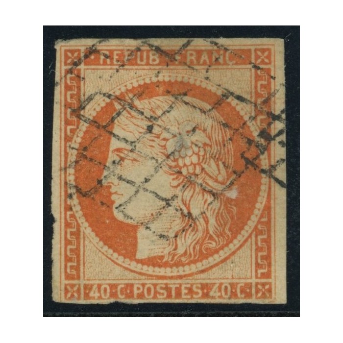 YT 5 - Oblitéré Grille - Signé Calves