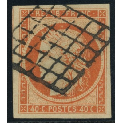 YT 5 - Oblitéré Grille - Signé Scheller