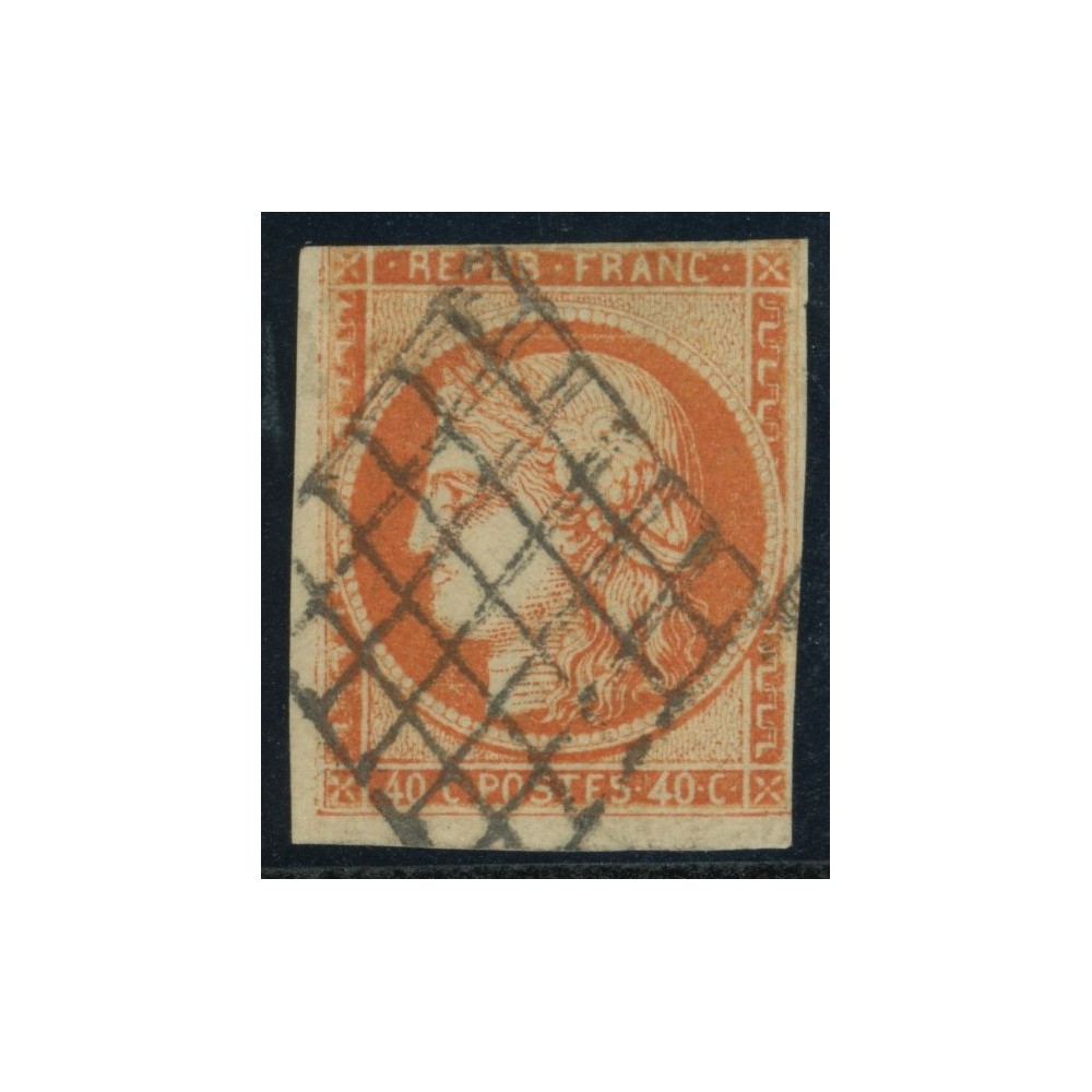 YT 5 - Oblitéré Grille - Signé Calves