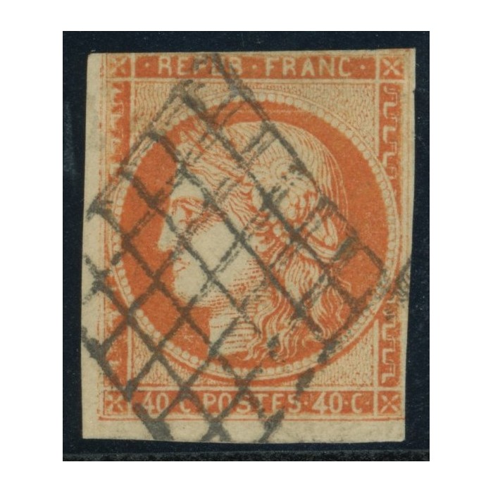 YT 5 - Oblitéré Grille - Signé Calves