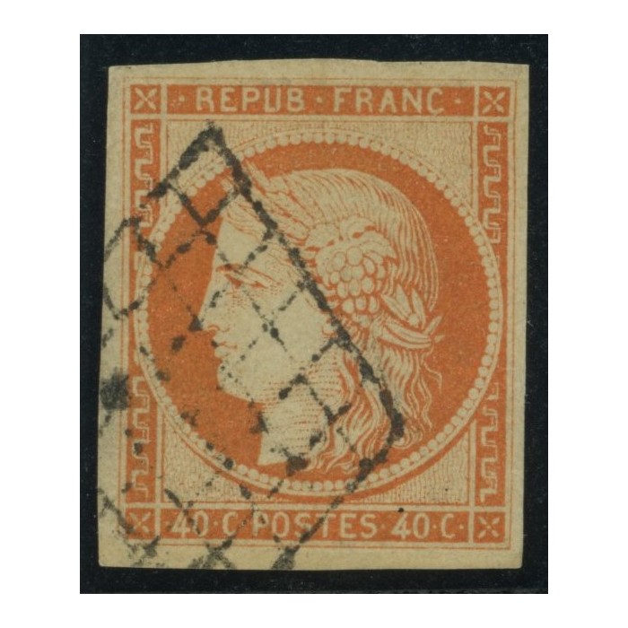 YT 5 - Oblitéré Grille - Signé Brun