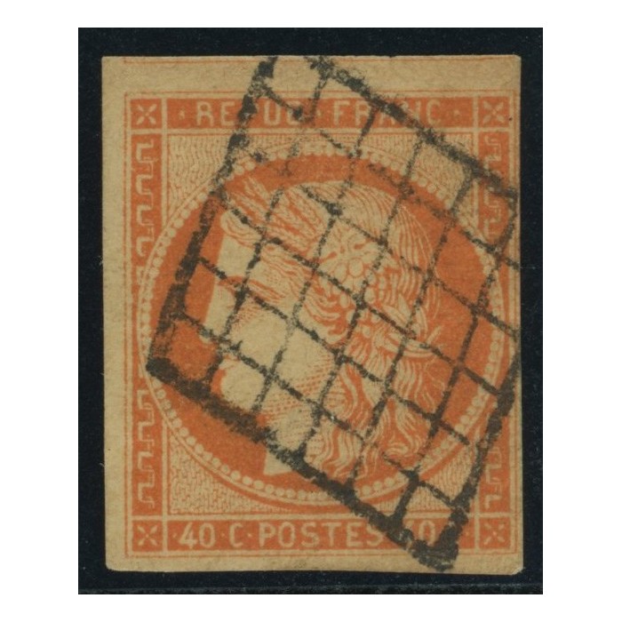 YT 5 - Oblitéré Grille - Signé Brun - Certificat 5254