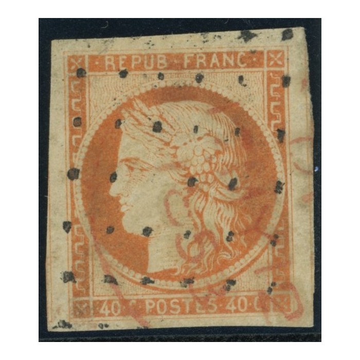 YT 5 - Oblitéré Gros Points - Signé Brun