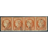 YT 5 - PC 3398 - Tours - Indre et Loire (36) - Bande de 4 - Certificat Drouot