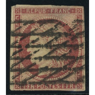 YT 6 - Oblitéré Grille sans fin