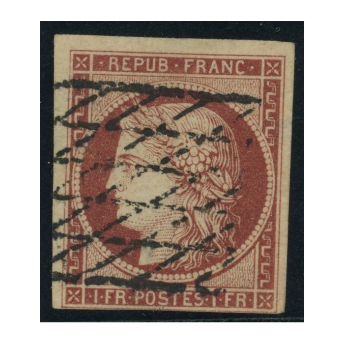 YT 6 - Oblitéré Grille sans fin