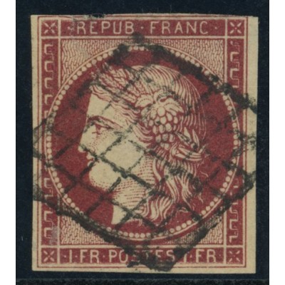 YT 6 - Oblitéré Grille - Signé Calves