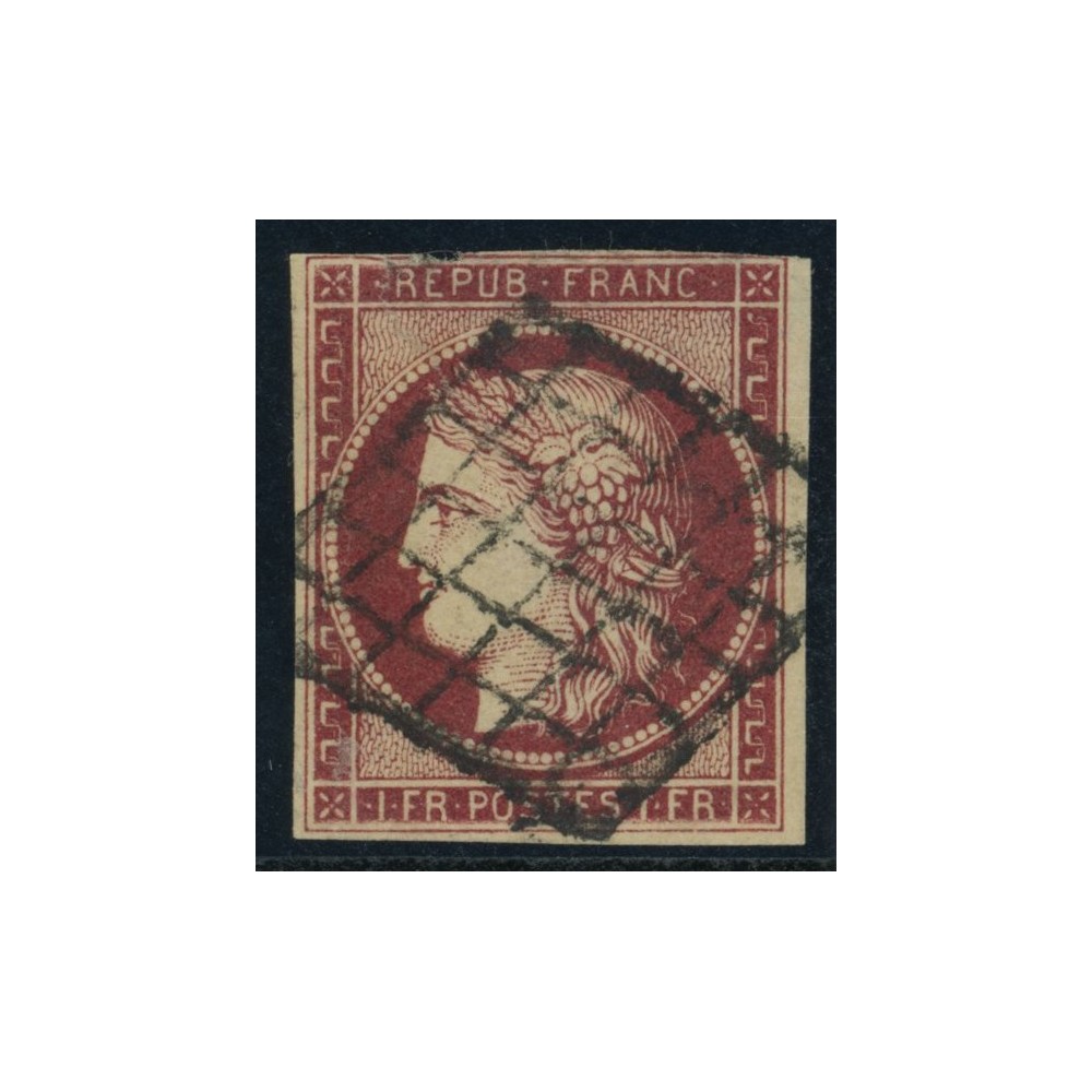 YT 6 - Oblitéré Grille - Signé Calves