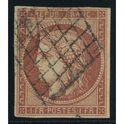 YT 6 - Oblitéré Grille - Signé Calves