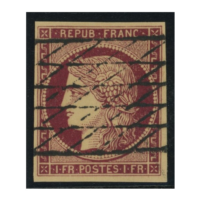 YT 6 - Oblitéré Grille sans fin