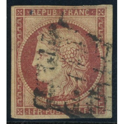 YT 6 - Oblitéré Grille - Signé Calves