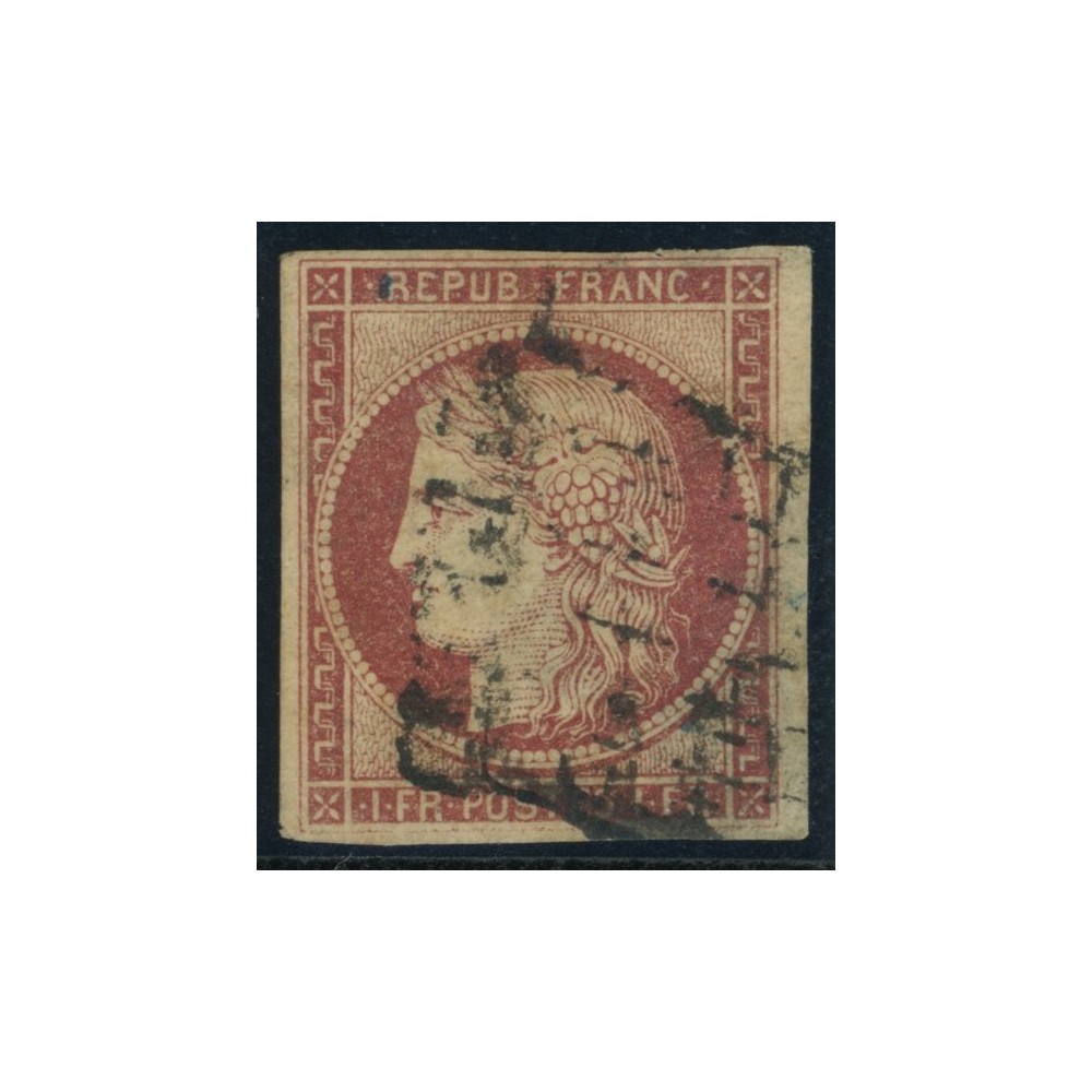 YT 6 - Oblitéré Grille - Signé Calves