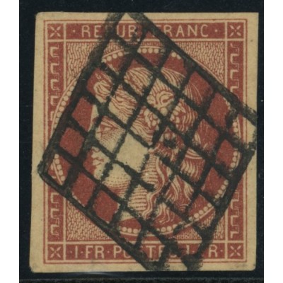 YT 6 - Oblitéré Grille - Signé Scheller