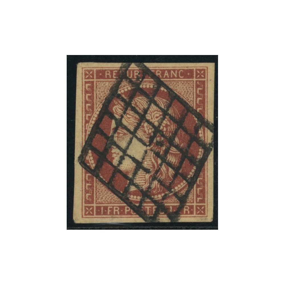 YT 6 - Oblitéré Grille - Signé Scheller