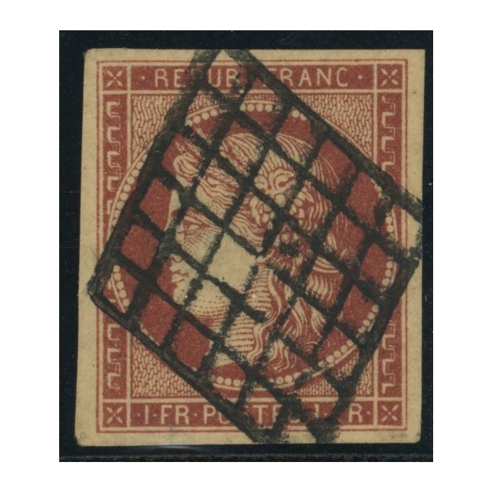 YT 6 - Oblitéré Grille - Signé Scheller