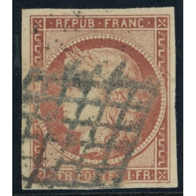 YT 6A - Oblitéré Grille - Signé Calves - Certificat VO 23/111