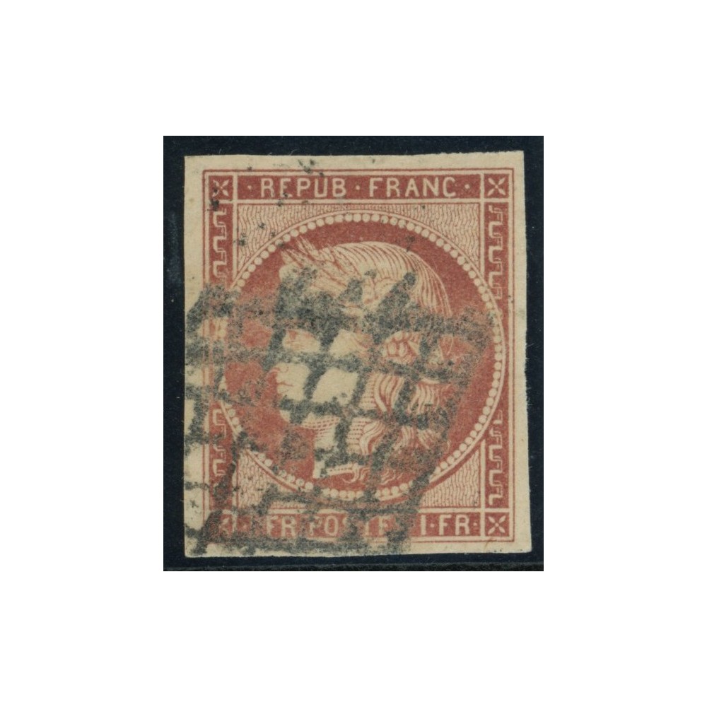 YT 6A - Oblitéré Grille - Signé Calves - Certificat VO 23/111