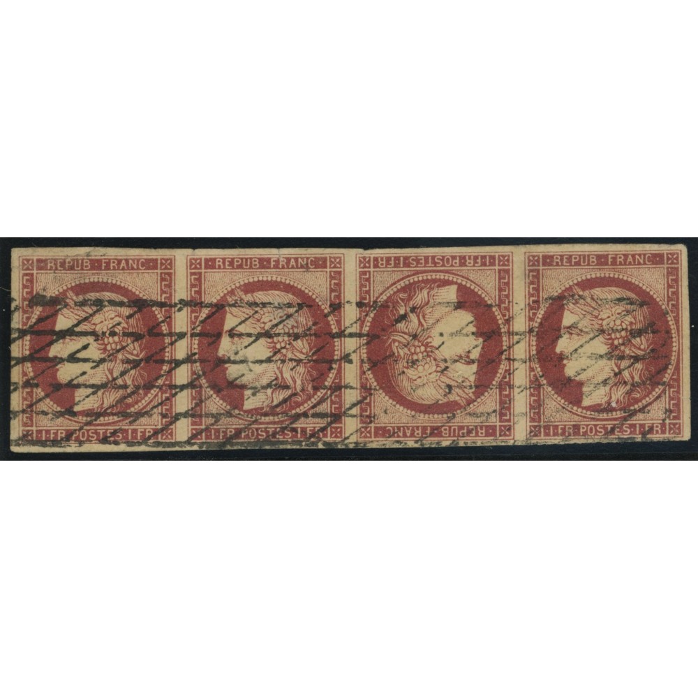 YT 6e - Oblitéré Grille sans fin - Tête Bêche - Signé Calves / Brun - Certificat 23/123 - 15386 - 22690