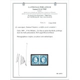 YT 4c - Oblitéré - Tête Bêche - Signé Brun - Certificat VO 23/78