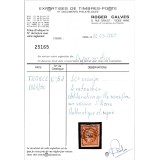 YT 5d - Oblitéré Grille sans fin - "4" retouché - Signé Brun - Certificat 25165