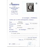 YT 5 - Oblitéré Grille - Signé Brun - Certificat 5254